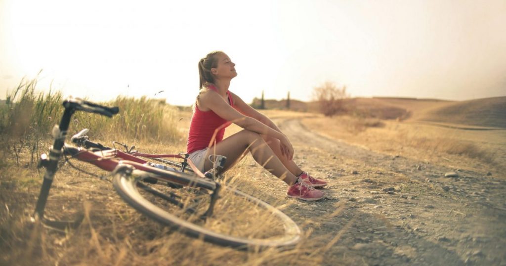 Breathing Image Woman with Bike